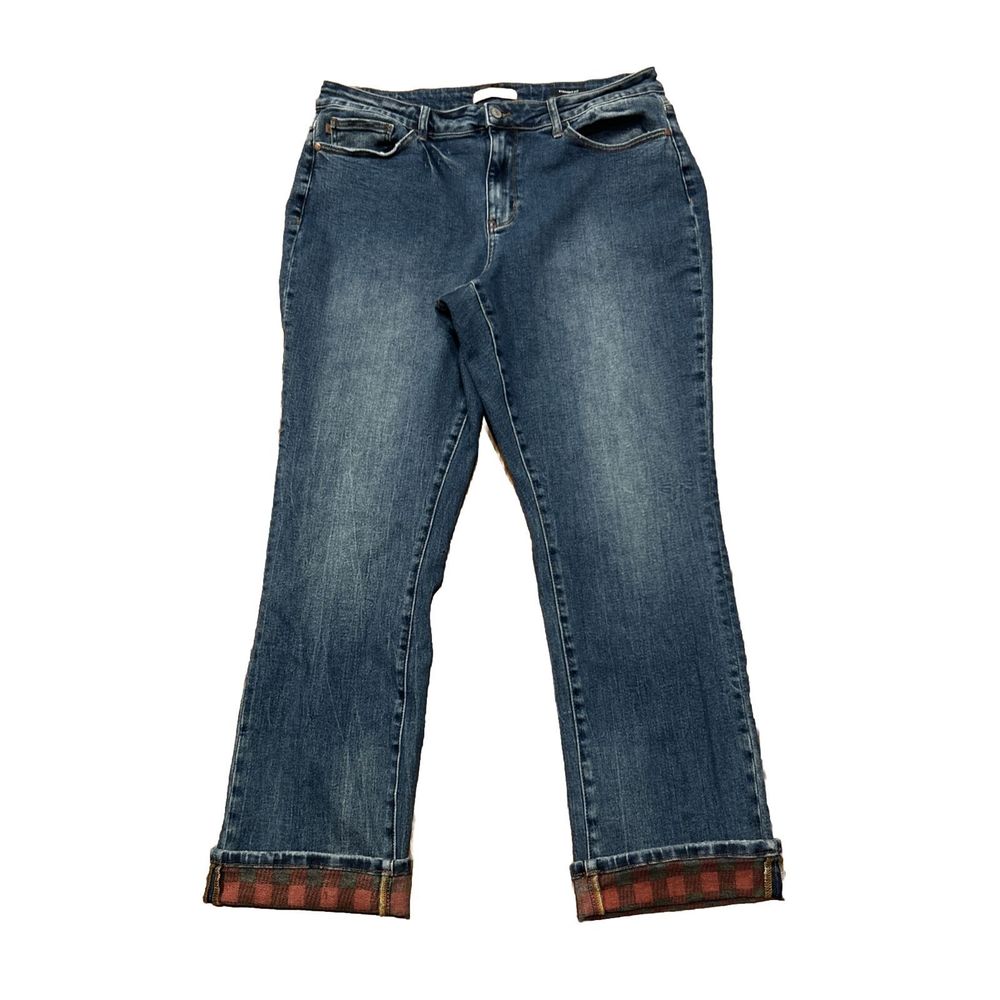 Judy Blue Jeans Womens 18W High Rise Straight Fit Pockets Stretch JB88707 36x33